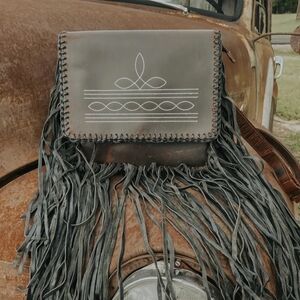 Countryside Co. Fringe Boot Stitch Crossbody Bag